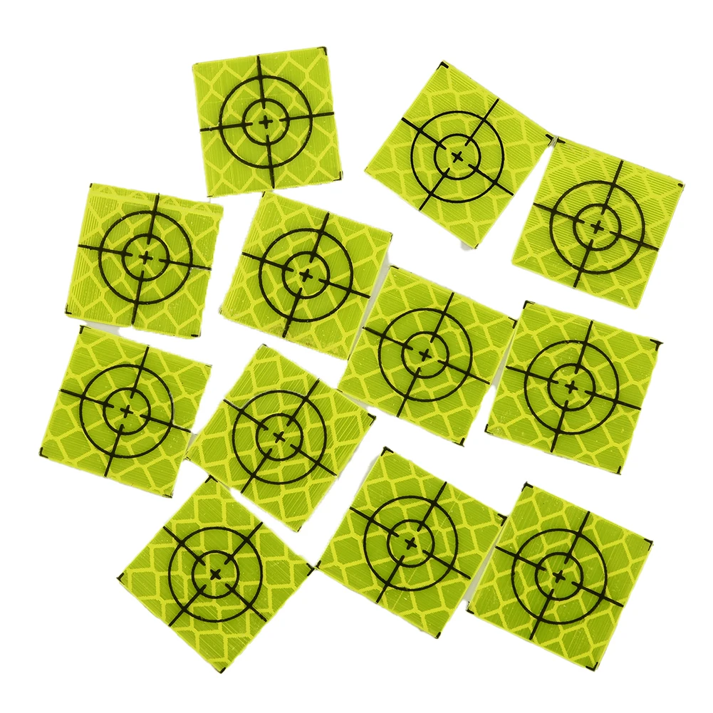 

100Pcs Reflector Reflective Tape Target Total Station Reflector Yellow Reflector Target 20/30/40/50/60mm Engineering Prism-Sheet