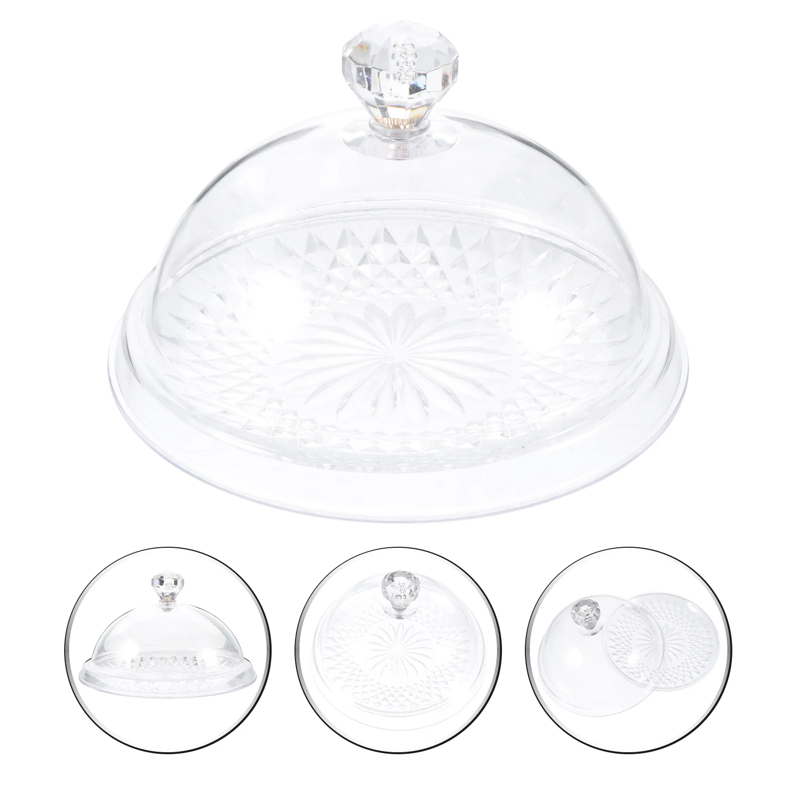 

Cake Tray Cover Stand Dome Display Dessert Servingplateglass Western Crystal Smooth Proof Disc Acrylic Compote Pastry Protector