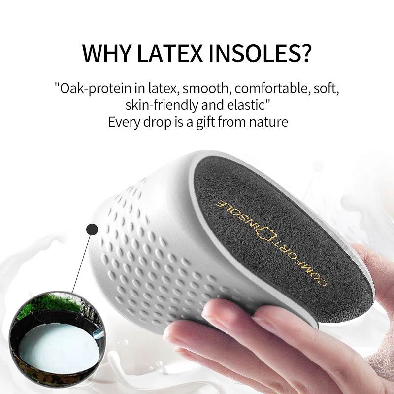 Sport Orthopedic Insoles for Feet PU Cowhid Shoes Pad Supe Soft Elasit Breathable Running Sneakers Cushion for Men Women Shoes