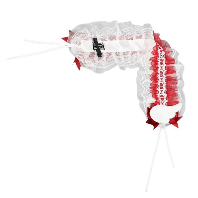 Женские кружевные головные уборы субкультурные повязки на голову с воланами