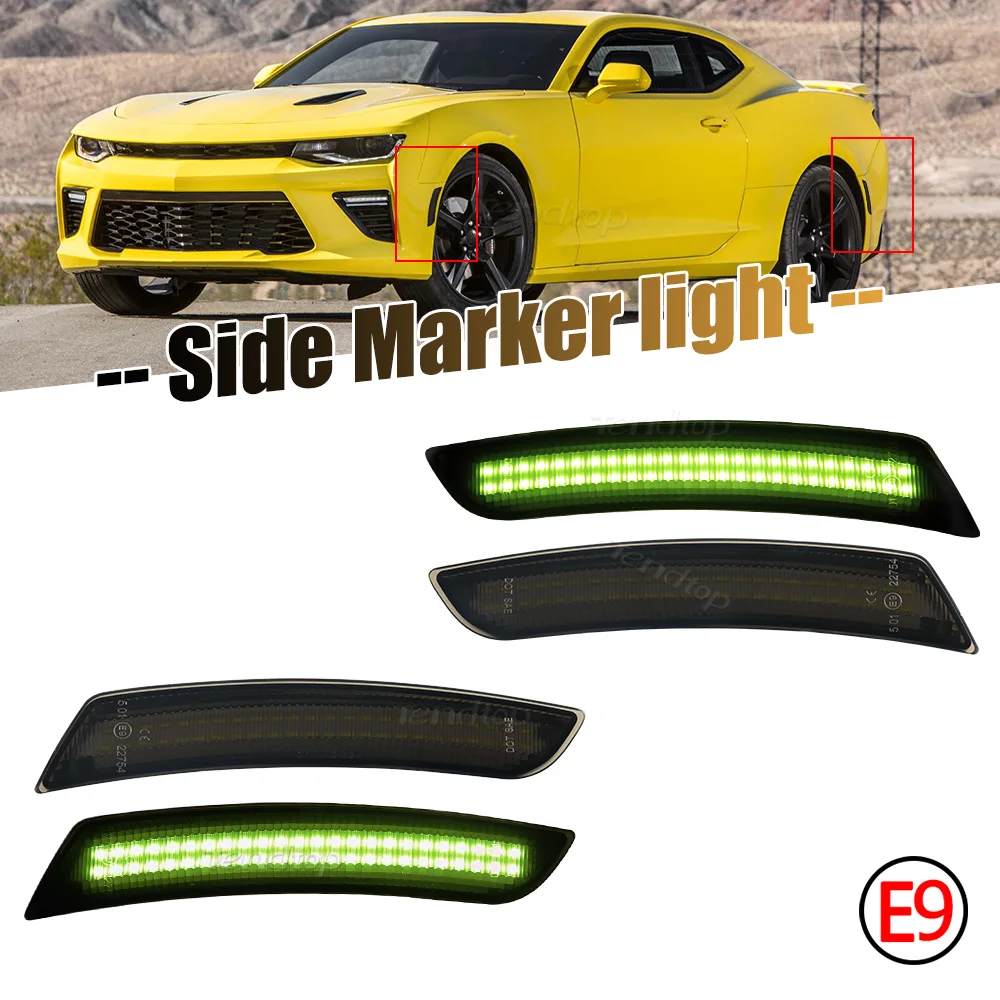 Для Chevrolet Chevy Camaro 2016 2017 2018 2019 2020 2021 2022 2023 дымчатые линзы спереди и сзади