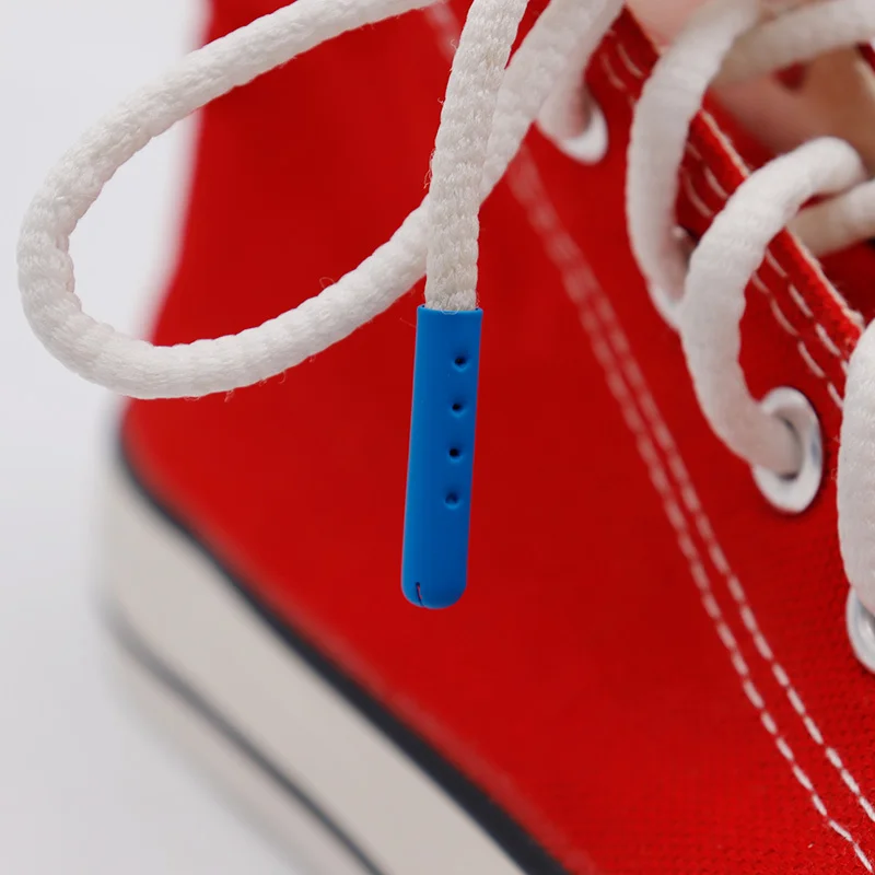 Wellaces Tips 100pcs/lot Bright Colorfule Metal Aglets Skin Feeling Paint Rope Ends 22.7*4.8mm Sneaker Canvas Heads Wholessale