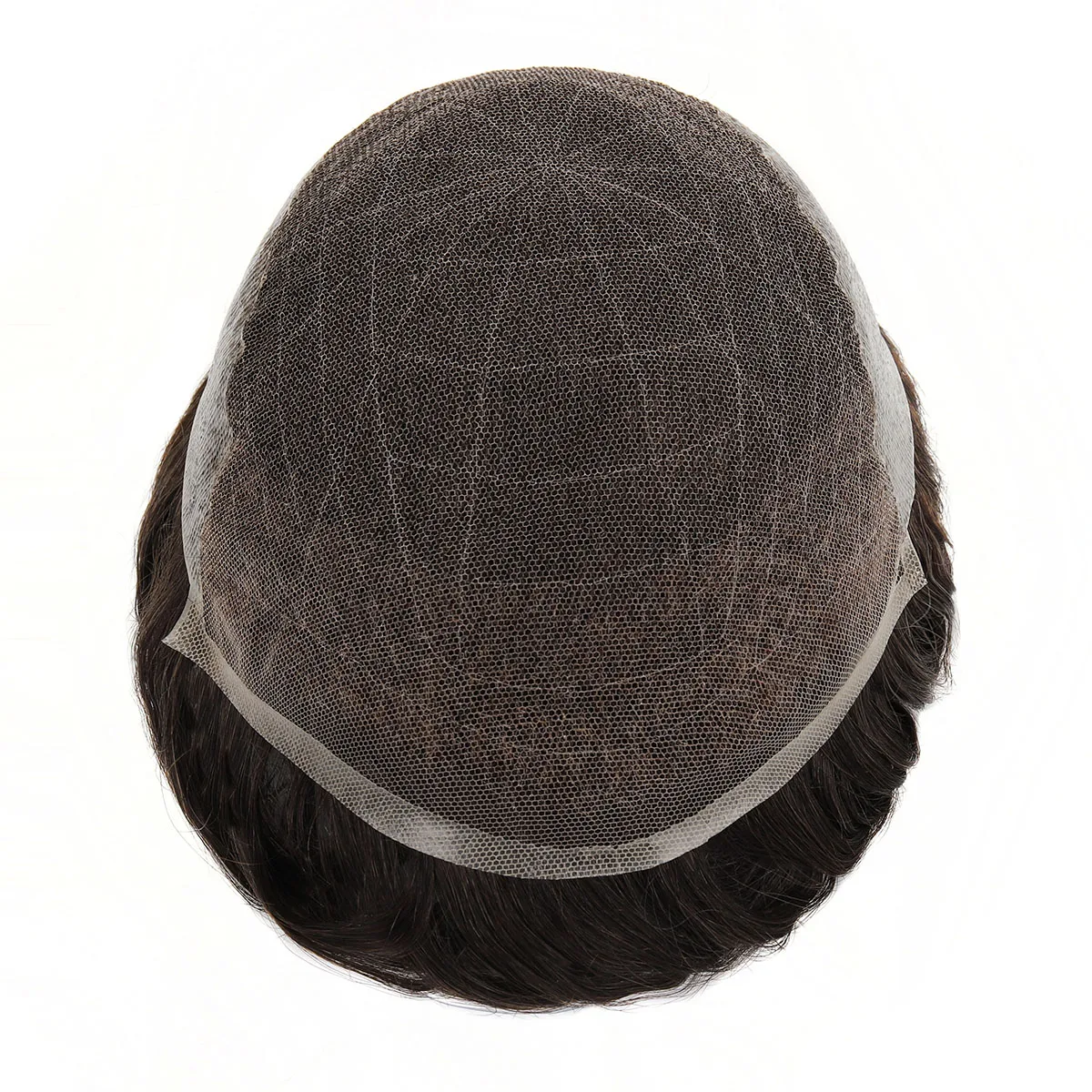 Фото Topunique Bella Lace Toupee Мужчины Человеческие Волосы Мужской Парик Швейцарский Парик Фронта Шнурка С Пу Мужская Система Замены Волос Блок Воздухопроницаемость №3