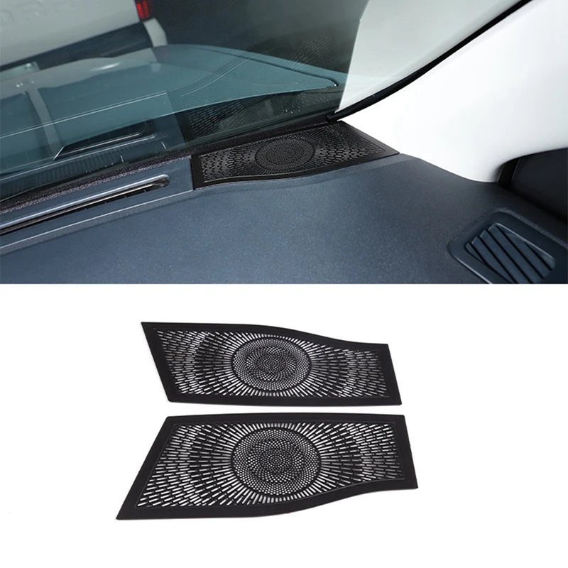 

For 2022 Ford Maverick Stainless Steel Car Dashboard Horn Mesh Speaker Cover Sticker Car Interior Accessories