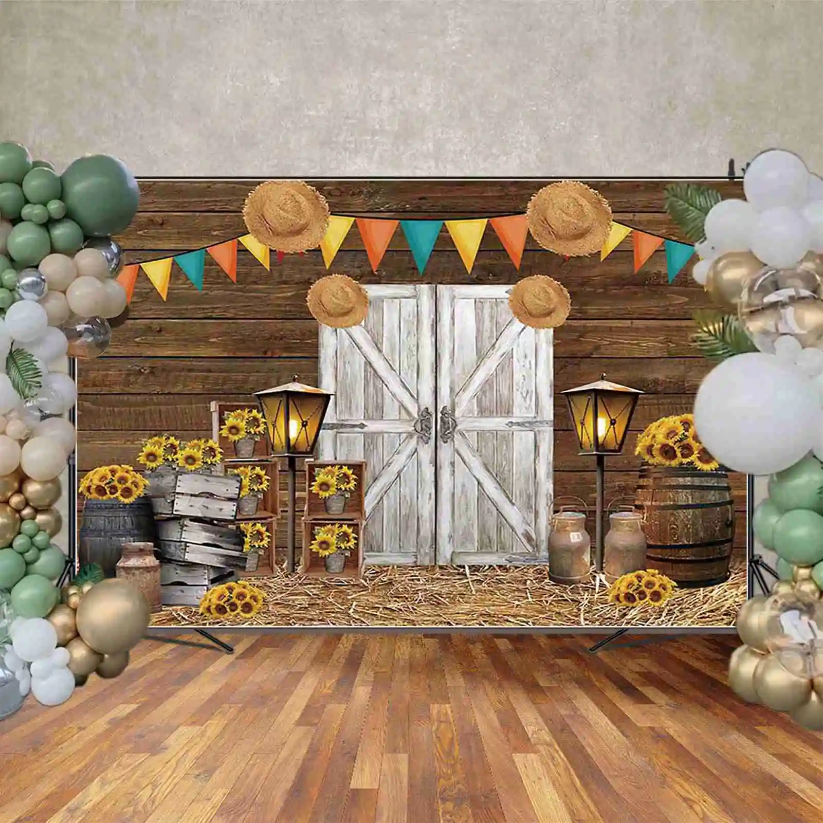 MOON.QG Happy Birthday Background Photography Beach Castle Seaweed Photozone Backdrop Children Studio Photocall Accessories