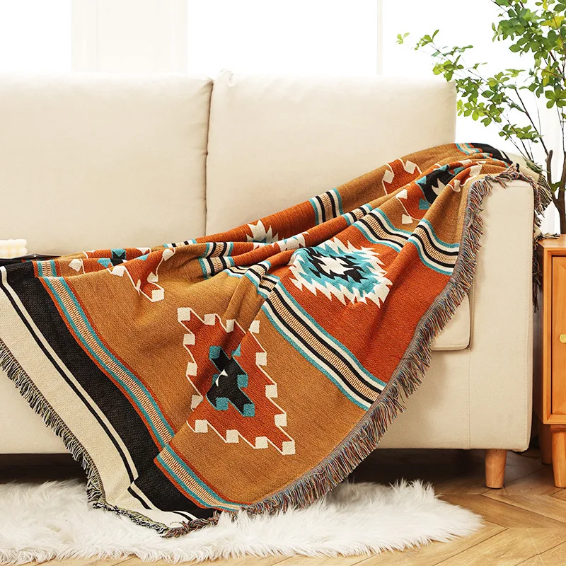 

Bohemian Throw Blanket For Beds Outdoor Camping Blanket Sofa Cover Indian Sofa Towel Living Room Decor Bed Cover Rug Tablecloth