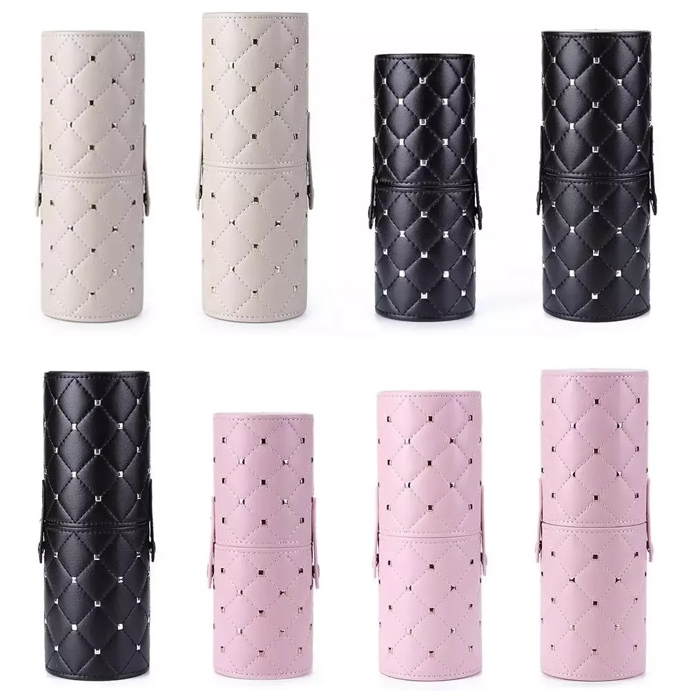 

NEW2022 Cylinder Shape Makeup Brush Storage Case Cosmetic Tools Container New Quality High Level Sewing Technology