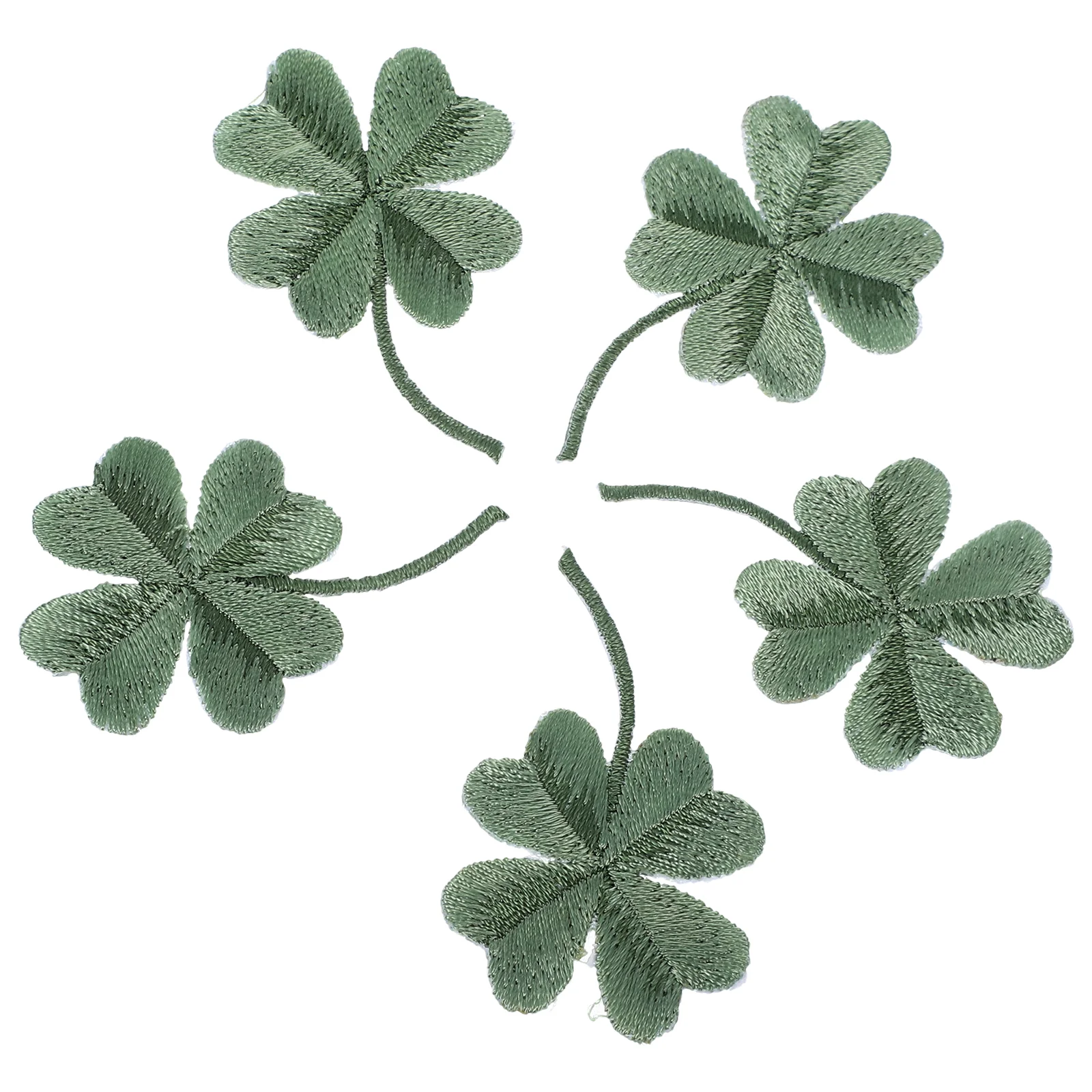 Декор с растениями вышитые нашивки четыре листа пришивные декоративные