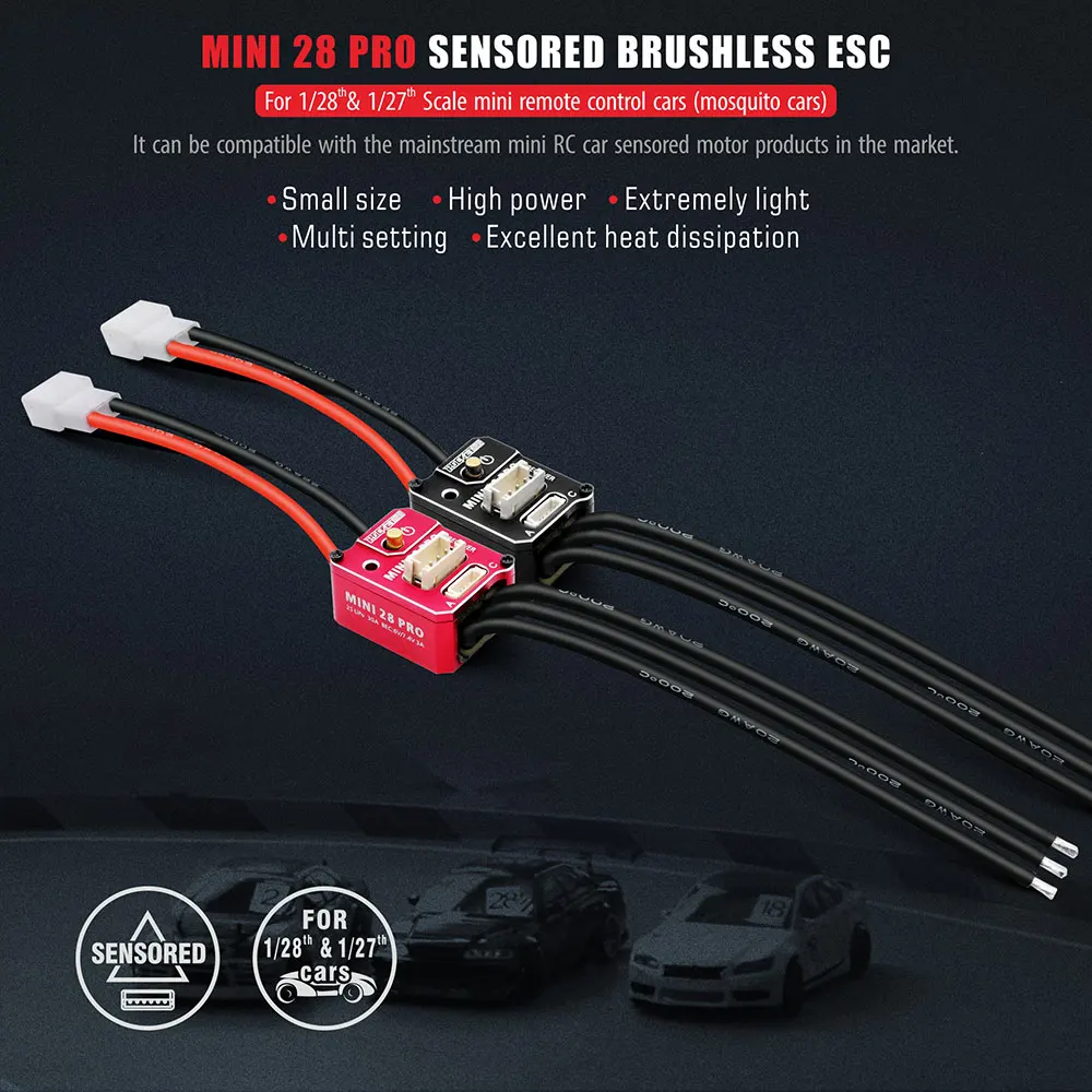 Rocket RC MINI28 Pro 30A сенсорный бесколлекторный ESC 2S Lipo Bec 6 в/7,4 в контроллер скорости для Rc 1/24 1/28 автоматический Радиоуправляемый e Fpv Rocket RC MINI28 Pro 30A сенсорный бесколлекторный ESC 2S Lipo Bec 6 в/7,4 в контроллер скорости для Rc 1/24 1/28 автоматический Радиоуправляемый e Fpv