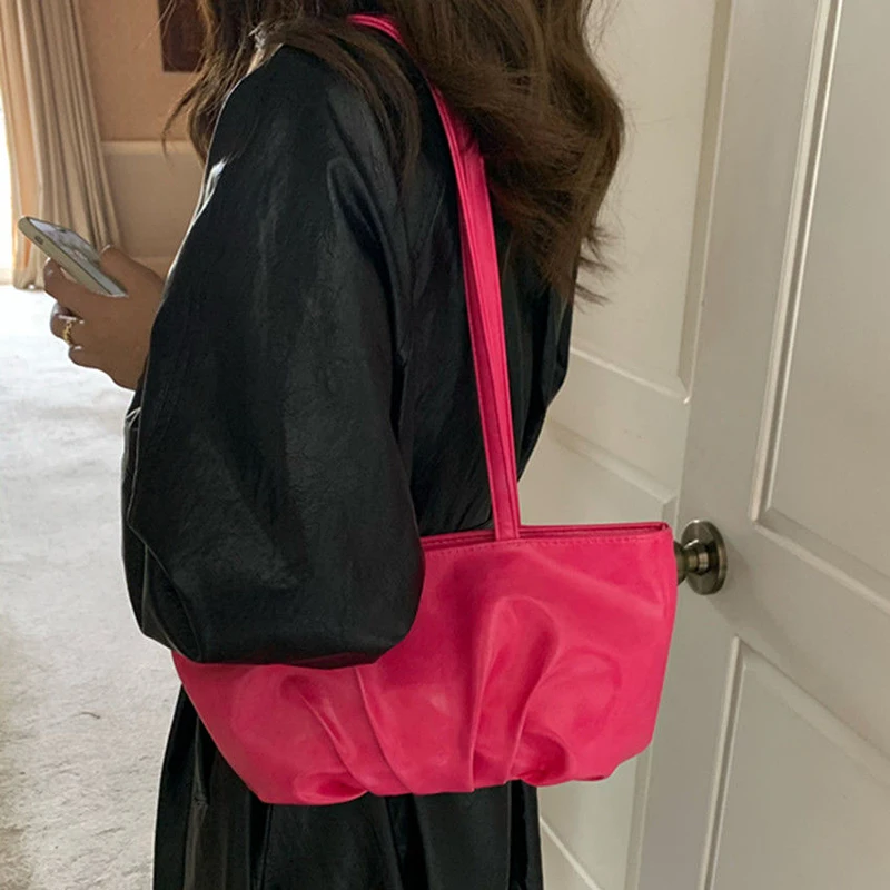 

MBTI Wrinkled Cloud Bolso Mujer Fashion Solid Zipper Sac A Main Femme Daily Elegant Women Shoulder Bag Ladies Top Handle Bags