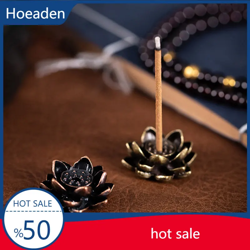 

Incense Burner Reflux Stick Incense Holder Home Decoration Coil Censer with Lotus Flower Shape