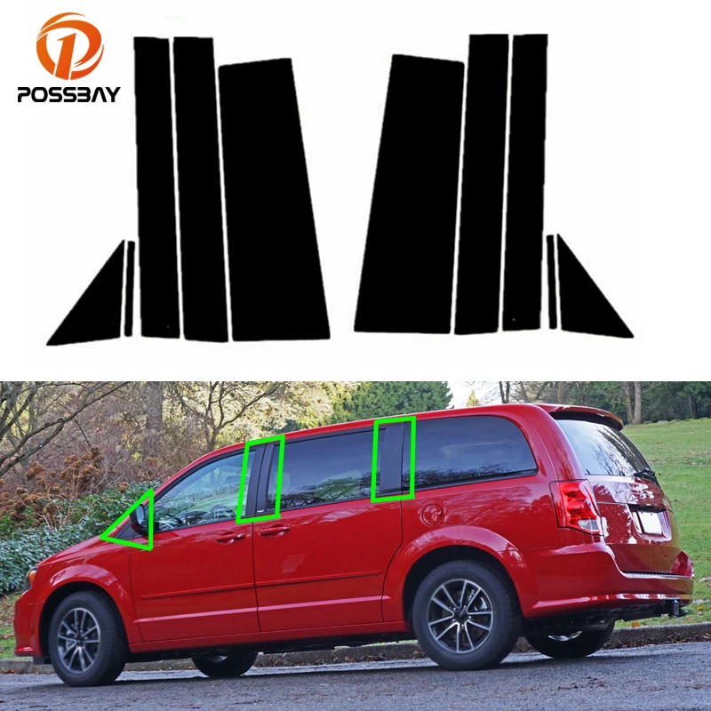 

Car Window Pillar Posts Cover Trim ABC Column Sticker for Dodge Grand Caravan CHRYSLER Town & Country Accessories Auto Exterior