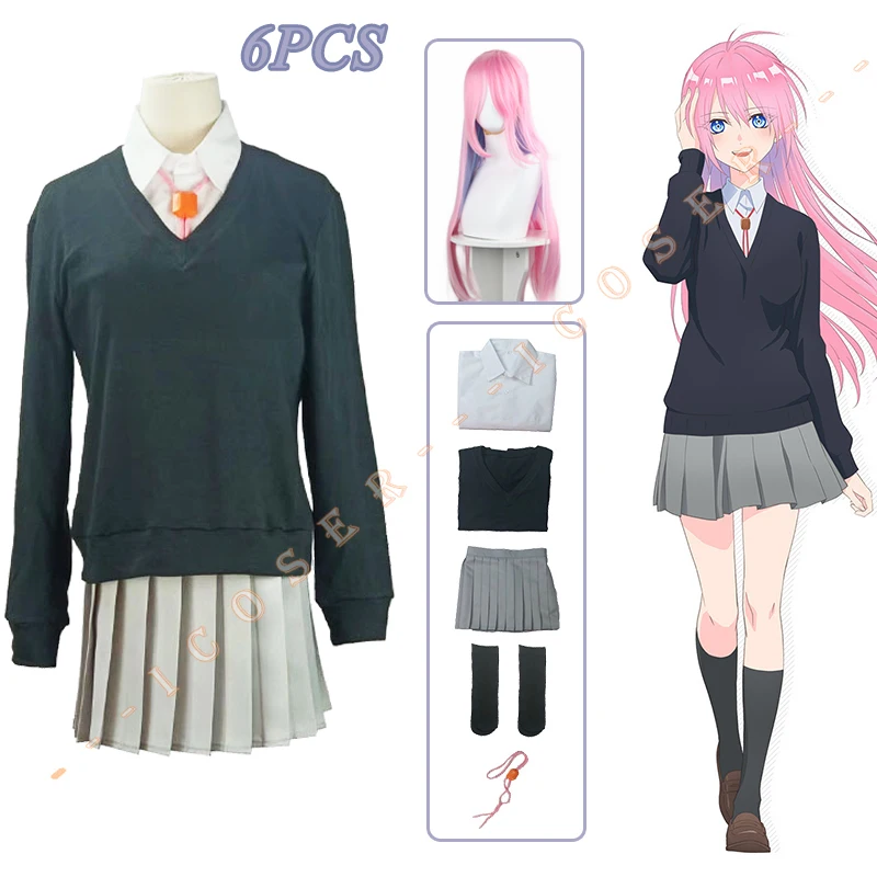 

Аниме Shikimori's Not Just A Cutie Shikimori Micchon Косплей Костюм Школьная Униформа длинная розовая Женская Вечеринка