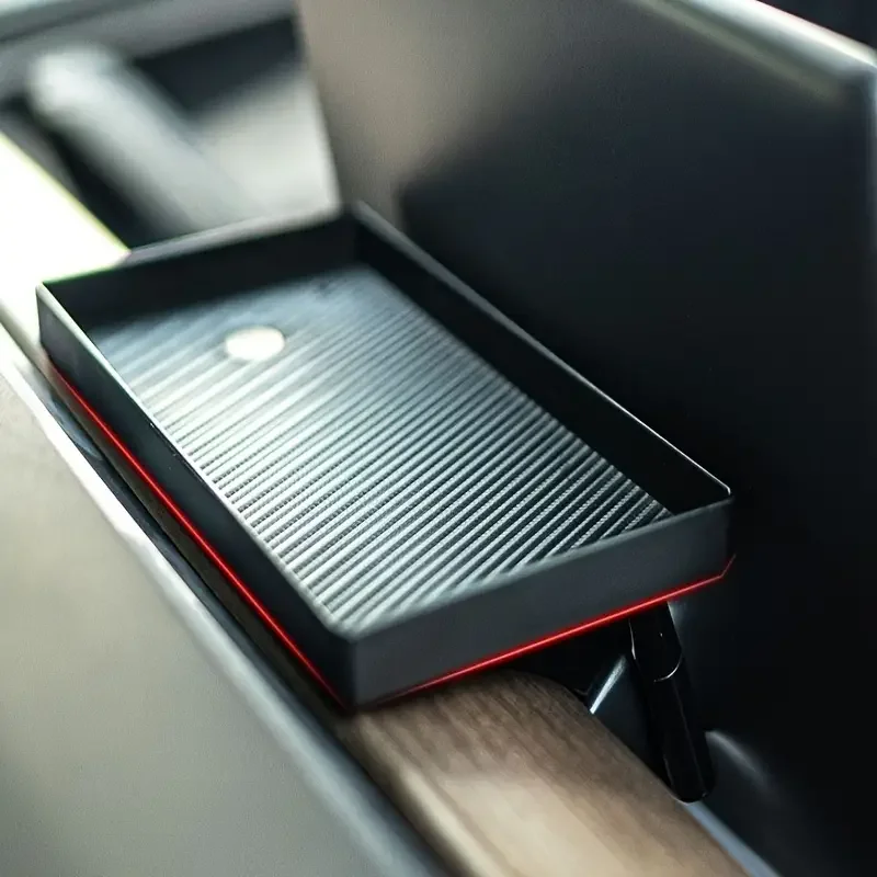

Car Tissue Holder, Center Console Organizer Tray, Magnetic Behind Screen Storage Tray Dashboard Organizer For Tesla Model 3 Mode