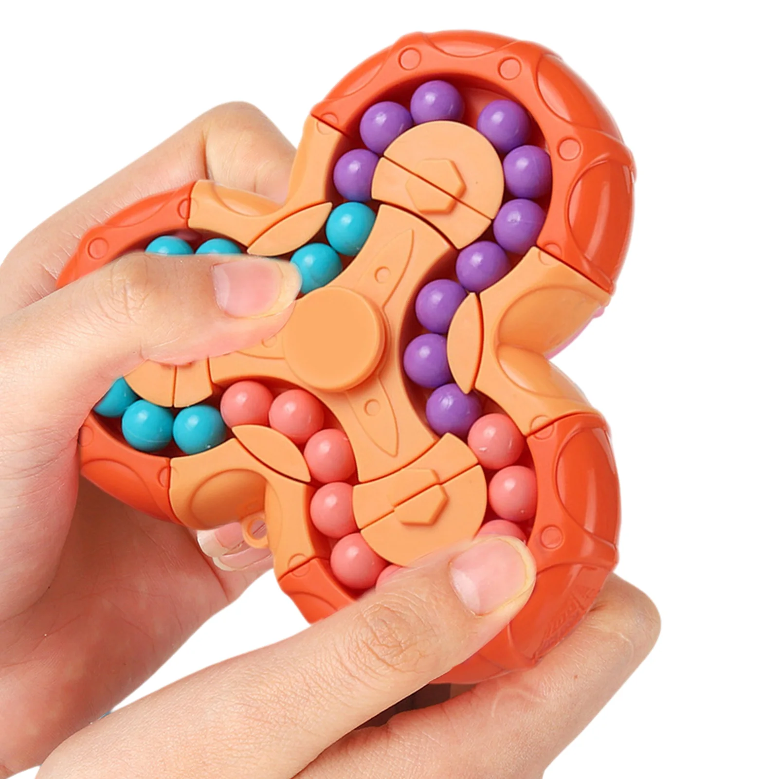 

Six-sided Rotating Finger Cube Magic Bean Cube Spinner Game Party Favor Sensory Toy for Kids Finger Training Stress Reduction