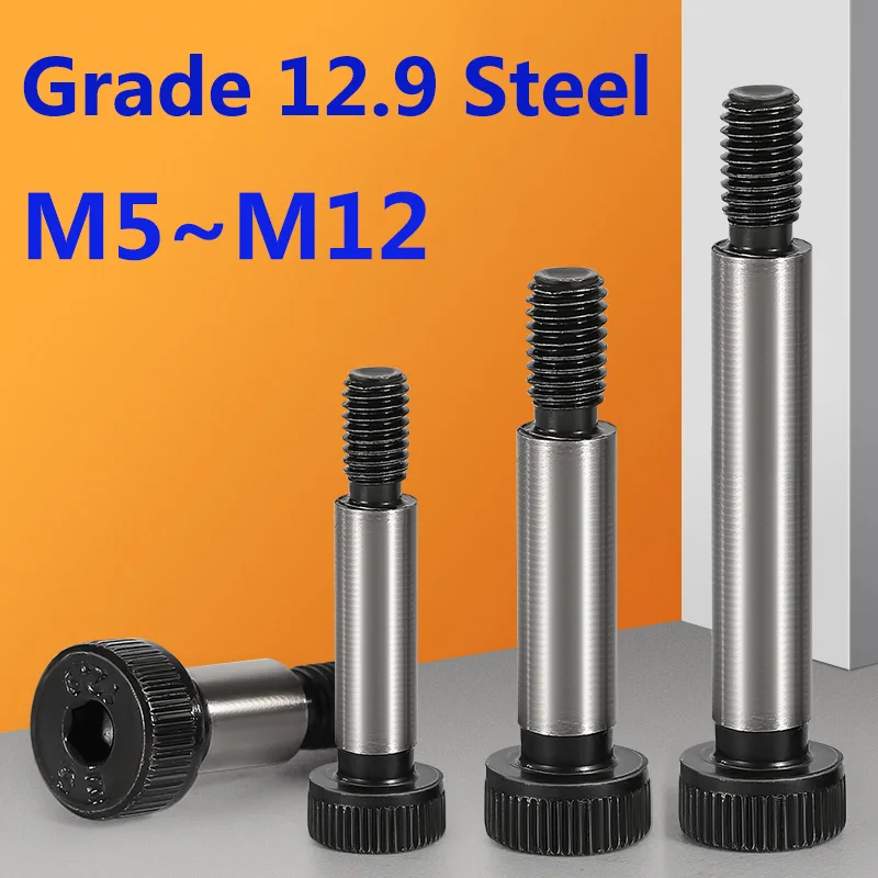 

Shoulder Screws M5 M6 M8 M10 M12 Grade 12.9 Steel Hex Hexagon Socket Cap Head Shoulder Roller Bearing Screw Bolt High Tensile