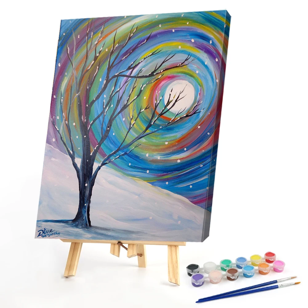 

DIY Canvas Paint by Numbers Set Oil Hand Painted Landscape Series Drawing Kit Home Craft Home Ornaments Birthday Gift