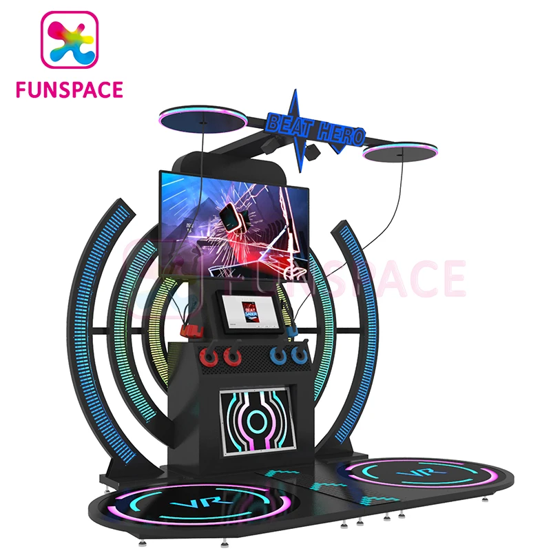 Фото Интерактивный VR-симулятор Funspace с монетоприемником, 9D VR, музыкальными инструментами и танцевальными играми для 2 игроков №3