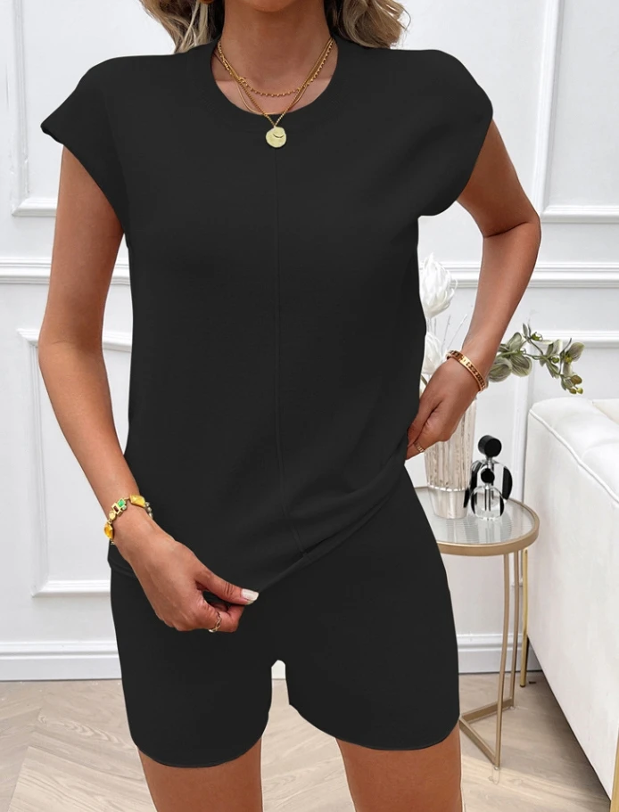 Женский комплект из двух предметов для отдыха и дома короткий свитер цвета