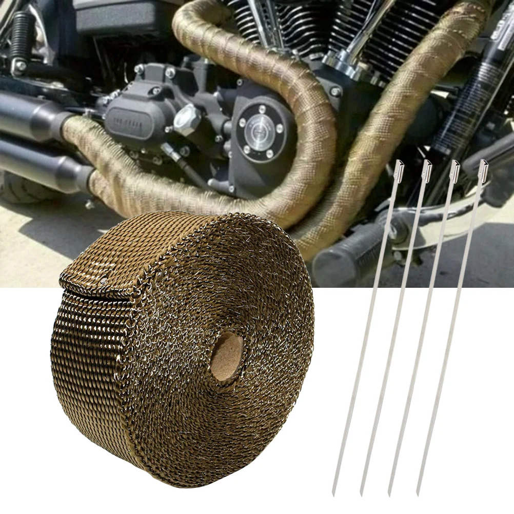 15 мм * 25 5 термообертка для выхлопных газов рулонная лента заголовка трубки