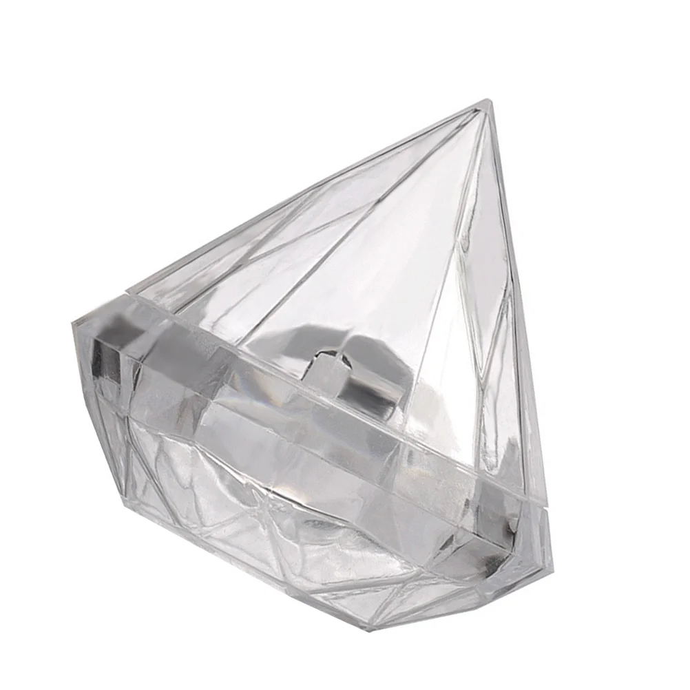 

Candy Box Diamond Boxes Party Wedding Containers Container Clear Decorations Storage Case Sugar Makeup Jars Shaped Favors