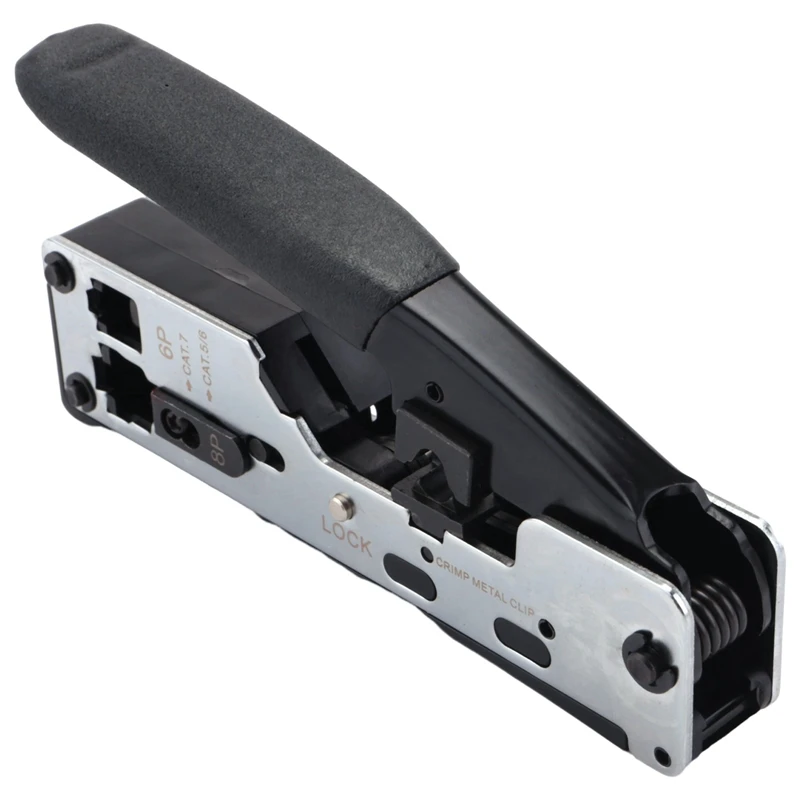 

3X Combo Network Rj45 Tool Telecom Crimping Crimper For Rj45 Cat7 Cat6a Cat6 Cat5 Rj11 Rj12 Modular Plugs Metal Clips