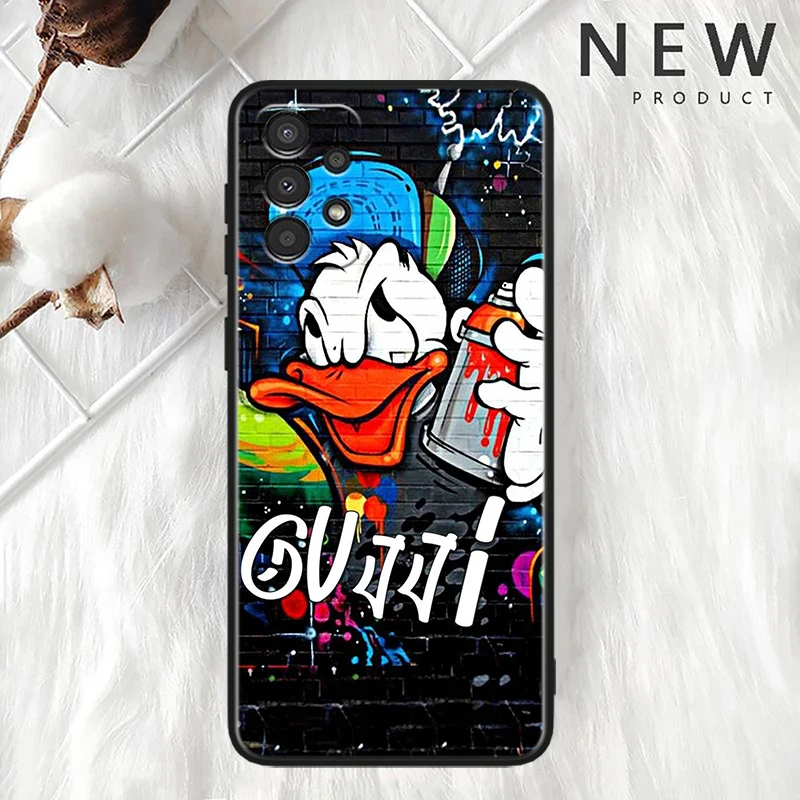 Чехол для телефона Disney Дональд Дак черный чехол Samsung Galaxy A91 A81 A71 A51 A42 A31 A21S A12 A11 A04 S E