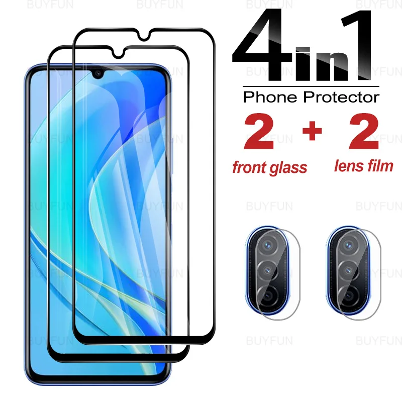 

4 в 1 переднее закаленное стекло для Huawei nova Y70 Plus 6,75 дюймов Защитная пленка для экрана Huawei Huawai nova Y70 пленка для объектива камеры