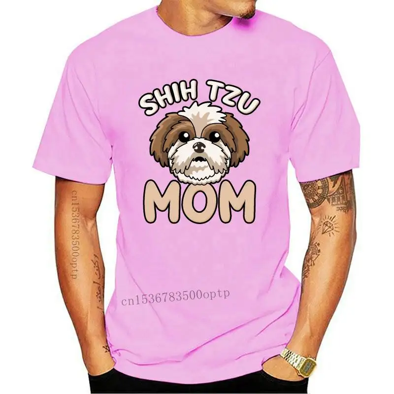 

FASHION New Men's Shih Tzu Mom - Funny Cute Dog Owner Mommy Gift T Shirt Personalized Cotton Euro Size Basic Solid Fit TShirt T