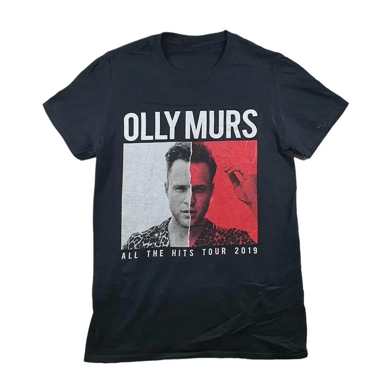 Vtg Olly Murs Music Tour Хлопковая черная футболка всех размеров DI153