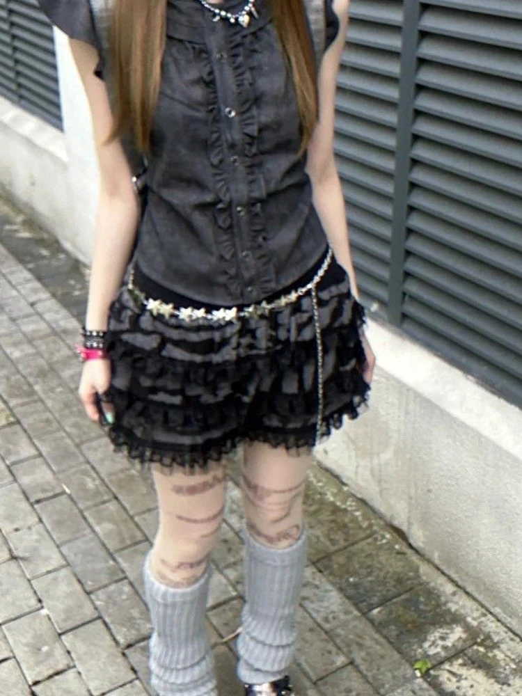 Готические повседневные тонкие черные футболки без рукавов для женщин Хепберн в