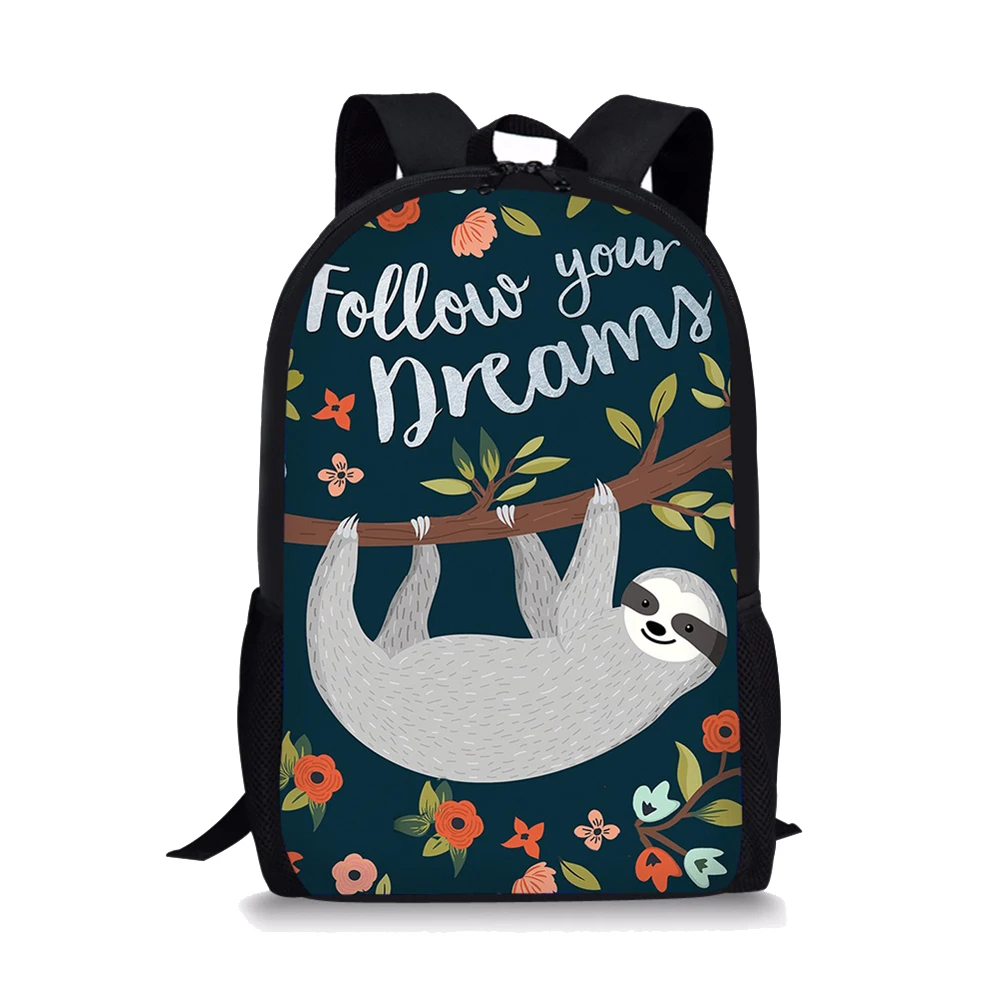 Школьные ранцы с мультипликационным принтом Ленивец, прочный рюкзак для ежедневного путешествия, скалолазания, модный подарок для детей на...