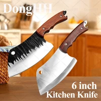 6 inch kitchen knives professional chef knives damascus steel forged cleaver knife multifunctional knife for meat light bone