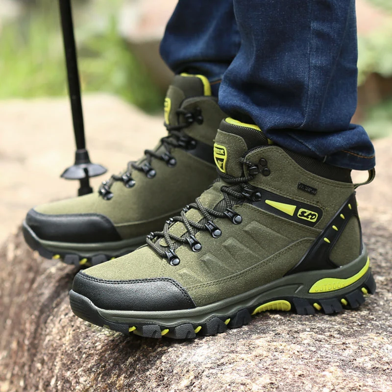 Winter Women Outdoor Trekking Boots Couple Hiking Shoes Woman Waterproof Non Slip Mountain Boots Men Climbing Trekking Sneakers
