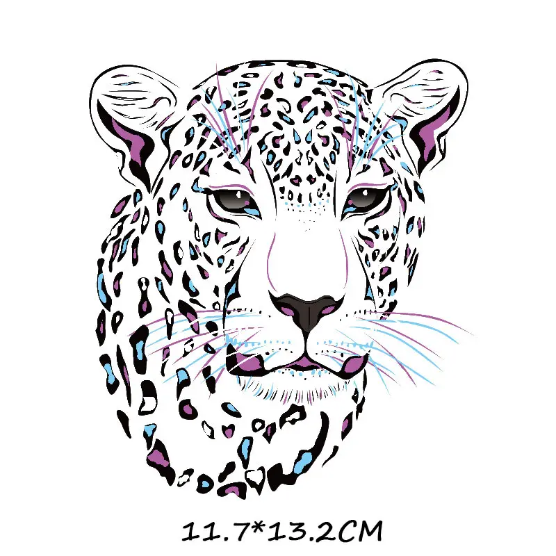 

Iron on Transfer Animal Patches for Clothing Thermo Transfer Sticker on Clothes Leopard Letter Patch Badge T-shirt DIY Appliques