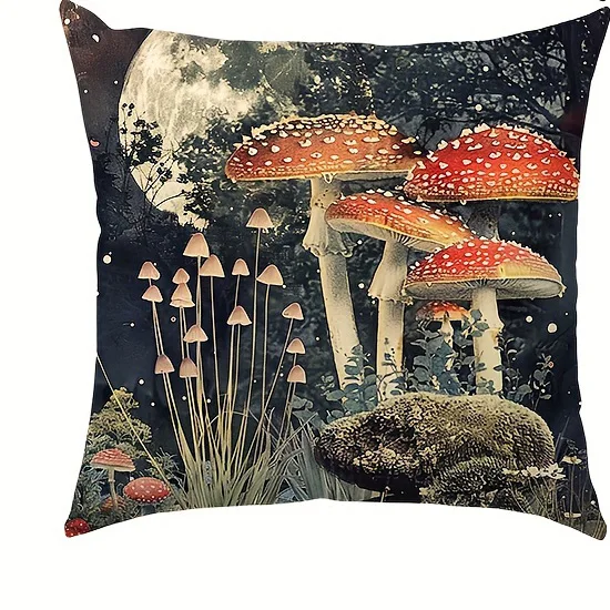 

Велюровая наволочка фэнтезийный гриб 45x45 см