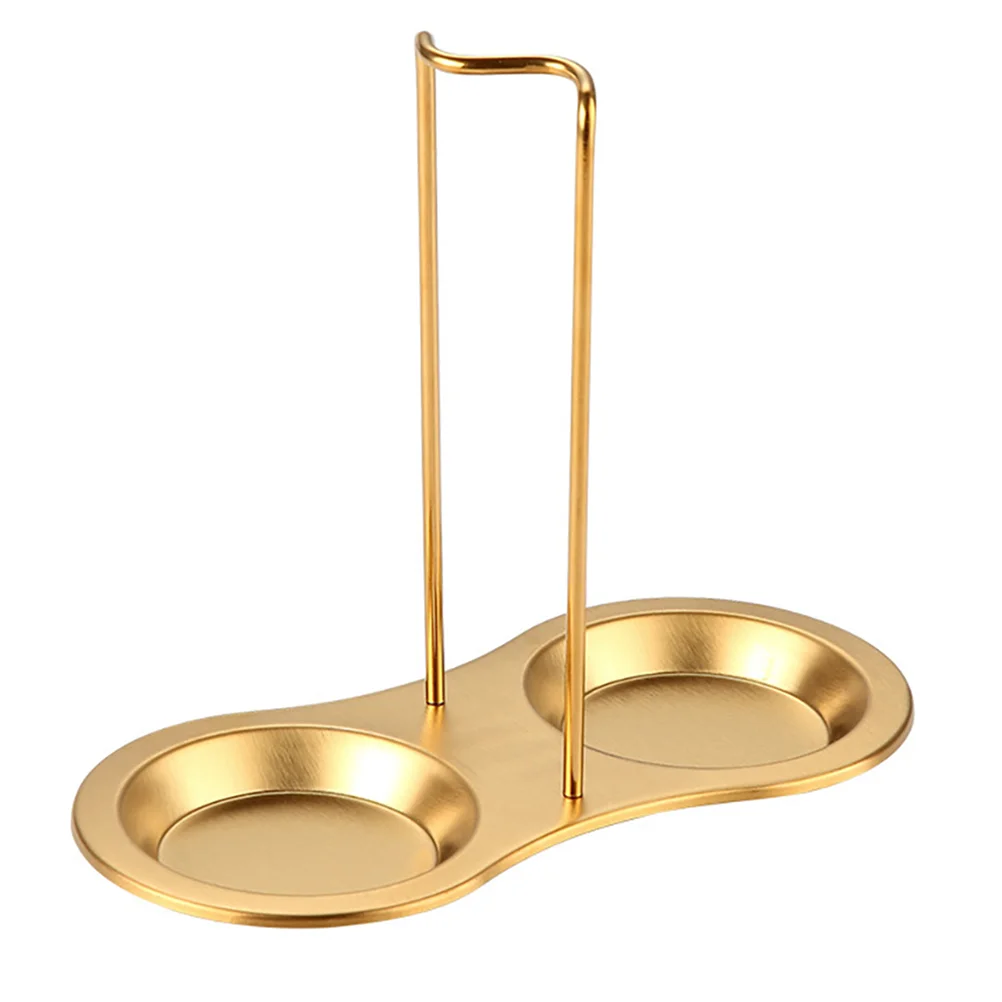 

Spoon Holder Rest Ladle Lid Rack Stand Pot Stove Stainless Steel Cooking Utensils Spatula Double Cover Soup Saucepan Serving