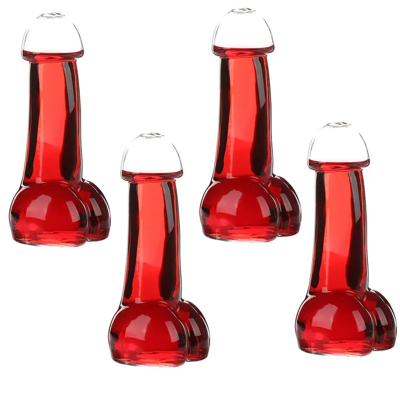 

10Pcs Wine Glass Cup 150ml Penis Shaped Shot Glass Bachelor Dick Cocktail Wine Mug Cups For Bar KTV Night Show Stag Party Gifts