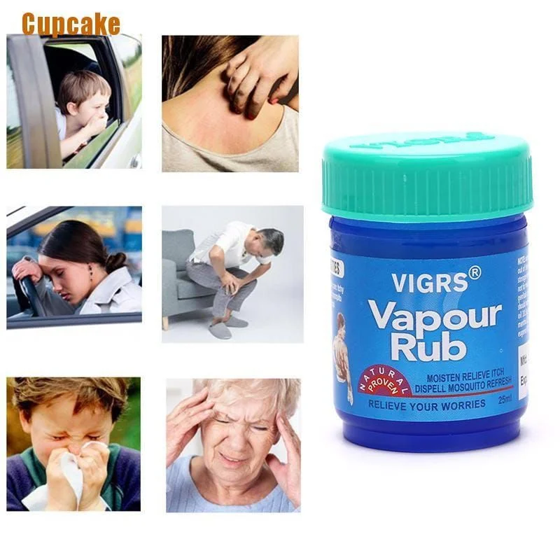 

Vapour Rub White Cooling Balm Anti Mosquito Herbal Refresh Ointment Headache Toothache Stomachache Dizziness Essential Balm Oil
