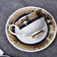 ceramic european tea cup set white small cute modern royal tea cup saucer teapot utensil mate gift box canecas teaware