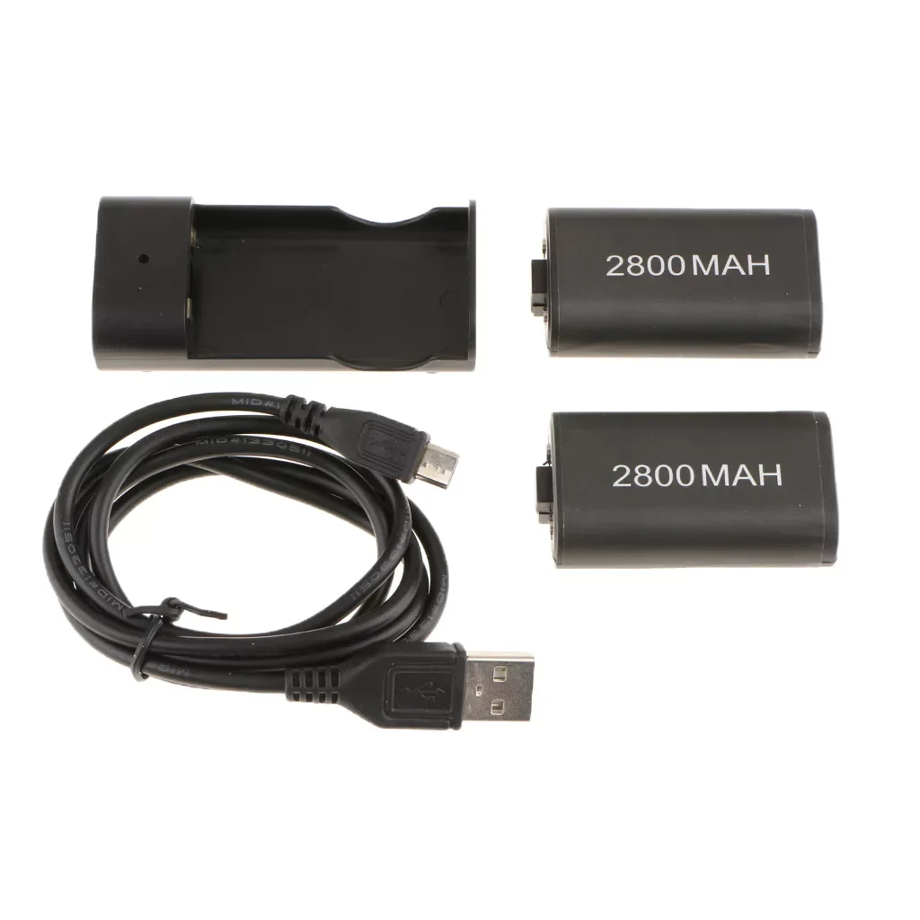 

2 аккумулятора 2800 мАч + USB-кабель + зарядное устройство для Micro Xbox One