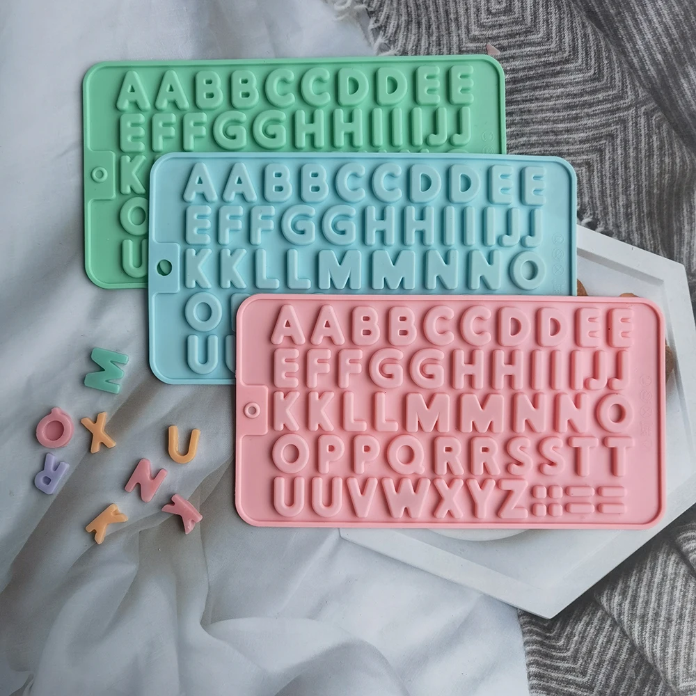 

Silicone chocolate cake Mould alphabet silicone digital Baking Mold Home DIY number letter fondant molds decoration accessories
