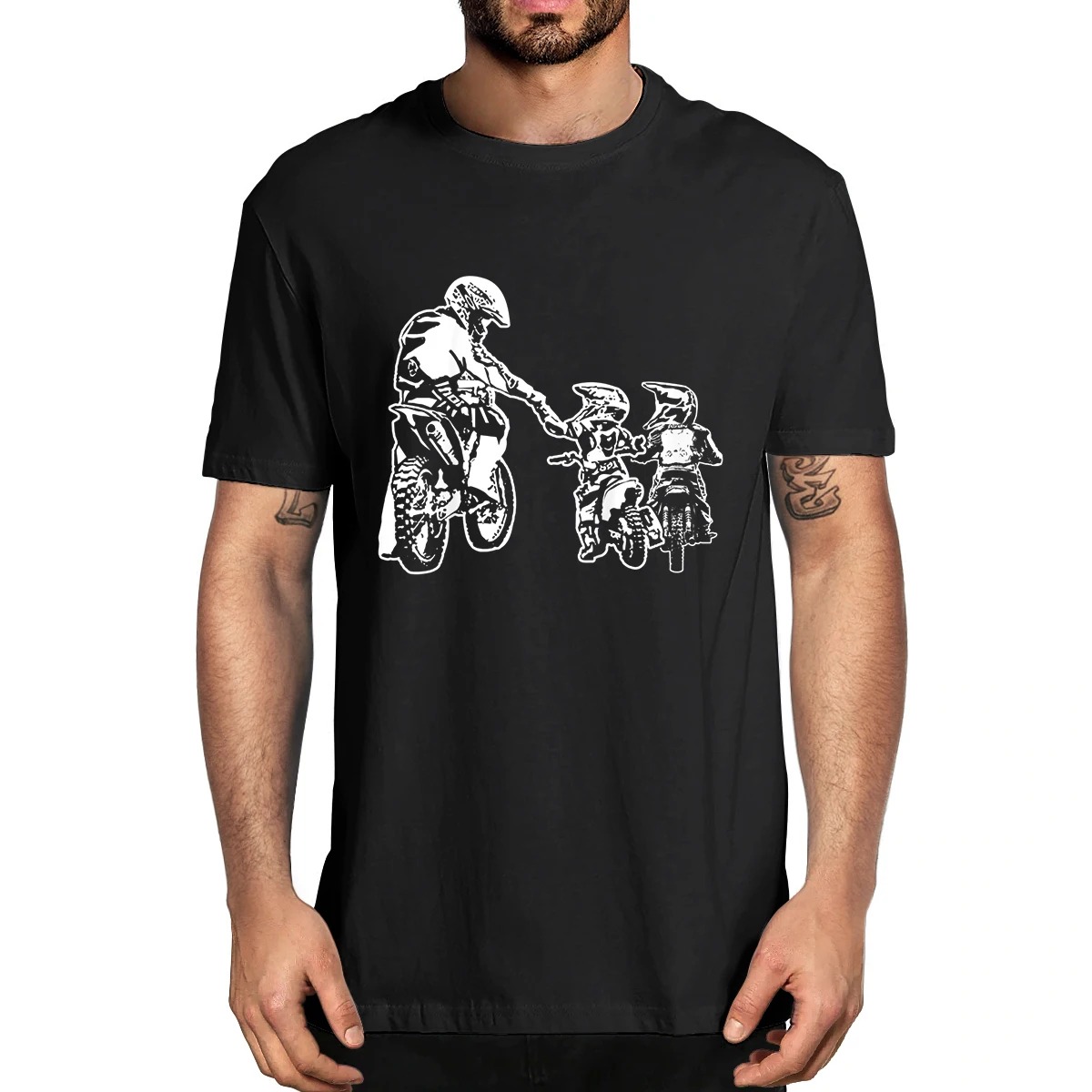 

XS-5XL 100% Cotton Cool Dad Dirt Bike Rider Motocross Father Son Biker Riding Gift Funny Men's T-Shirt Tee Casual Streetwear