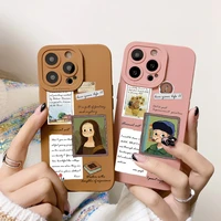 vintage van gogh case for iphone 13 pro max back phone cover for 8 7 plus se2 12 11 pro max puzzle illustration for x xs xr capa