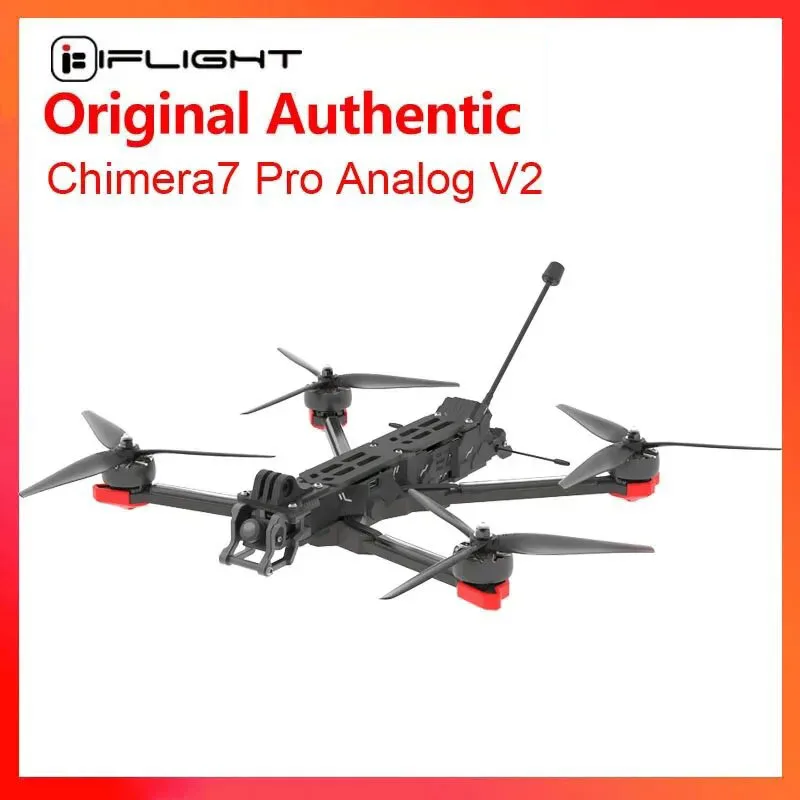 

iFlight Chimera7 Pro Analog V2 6S FPV Long Range BNF with RaceCam R1 Mini 1200TVL 2.5mm Cam/XING2 2809 1250KV motor for FPV