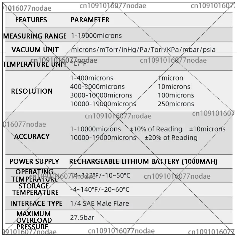 VGW-мини вакуумметр микрон цифровой микронный манометр холодильный вакуумный
