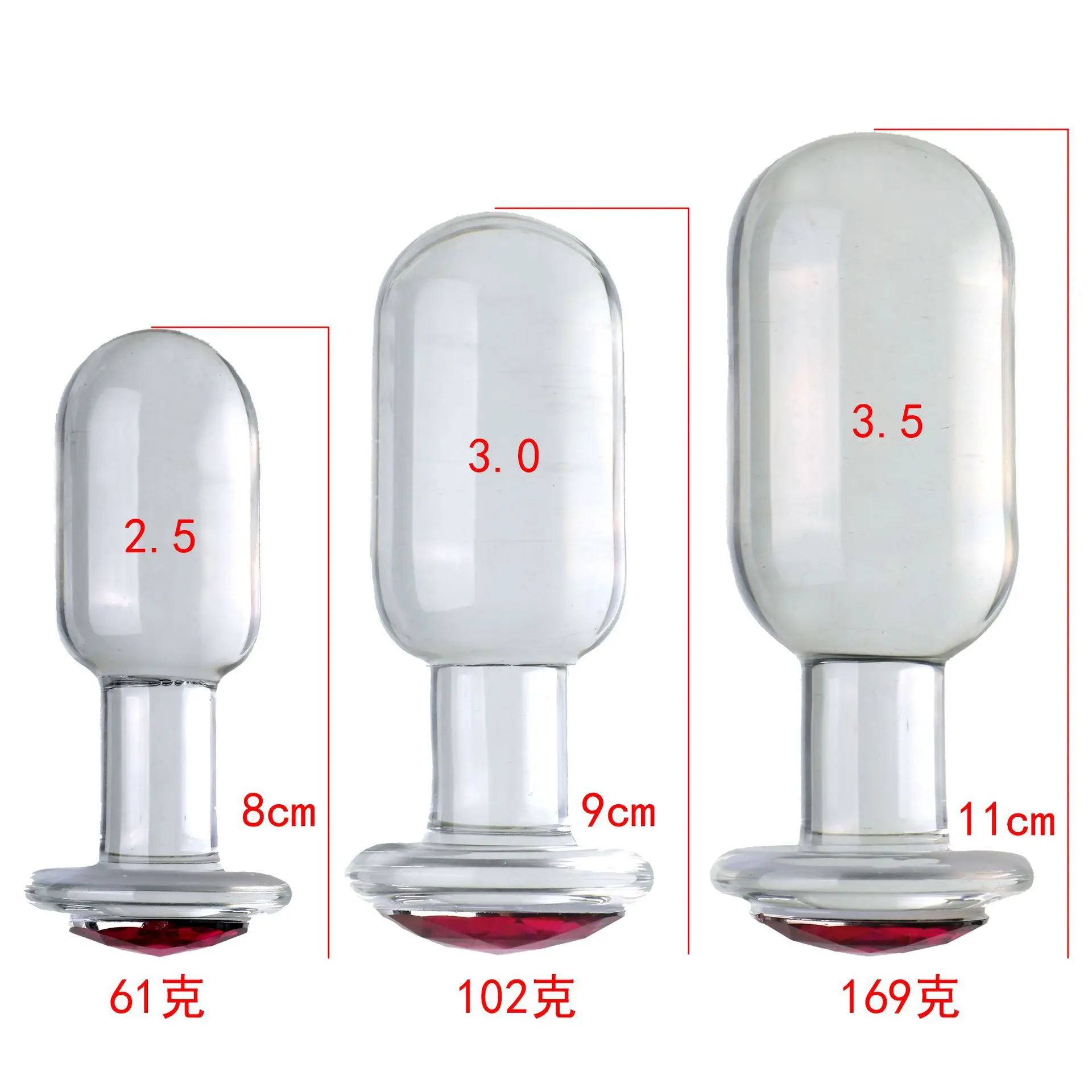 Стеклянная анальная пробка