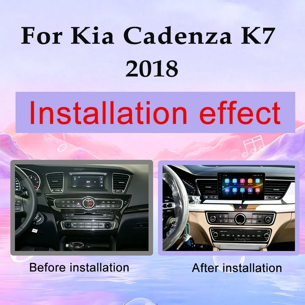 Фото Сенсорный экран для Kia Cadenza K7 2018 с CarPlay, Android, автомагнитолой, мультимедийным плеером, головным устройством, разделением экрана, DSP, стерео, Wi-Fi, GPS-навигацией №2
