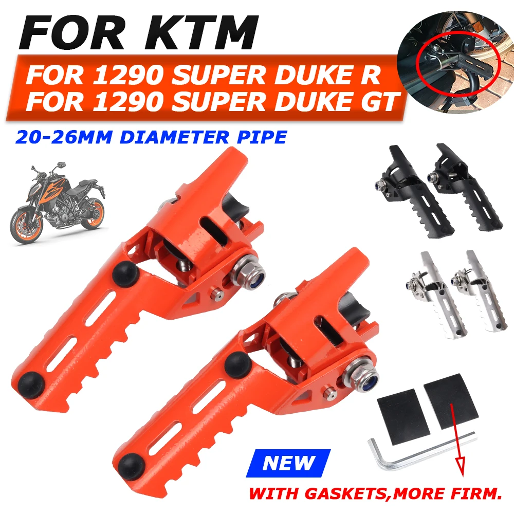 

For KTM Superduke 1290 R 1290R Super Duke 1290 GT 1290GT Motorcycle Accessories Highway Footrests Footpeg Clamps Foot Rests Pegs