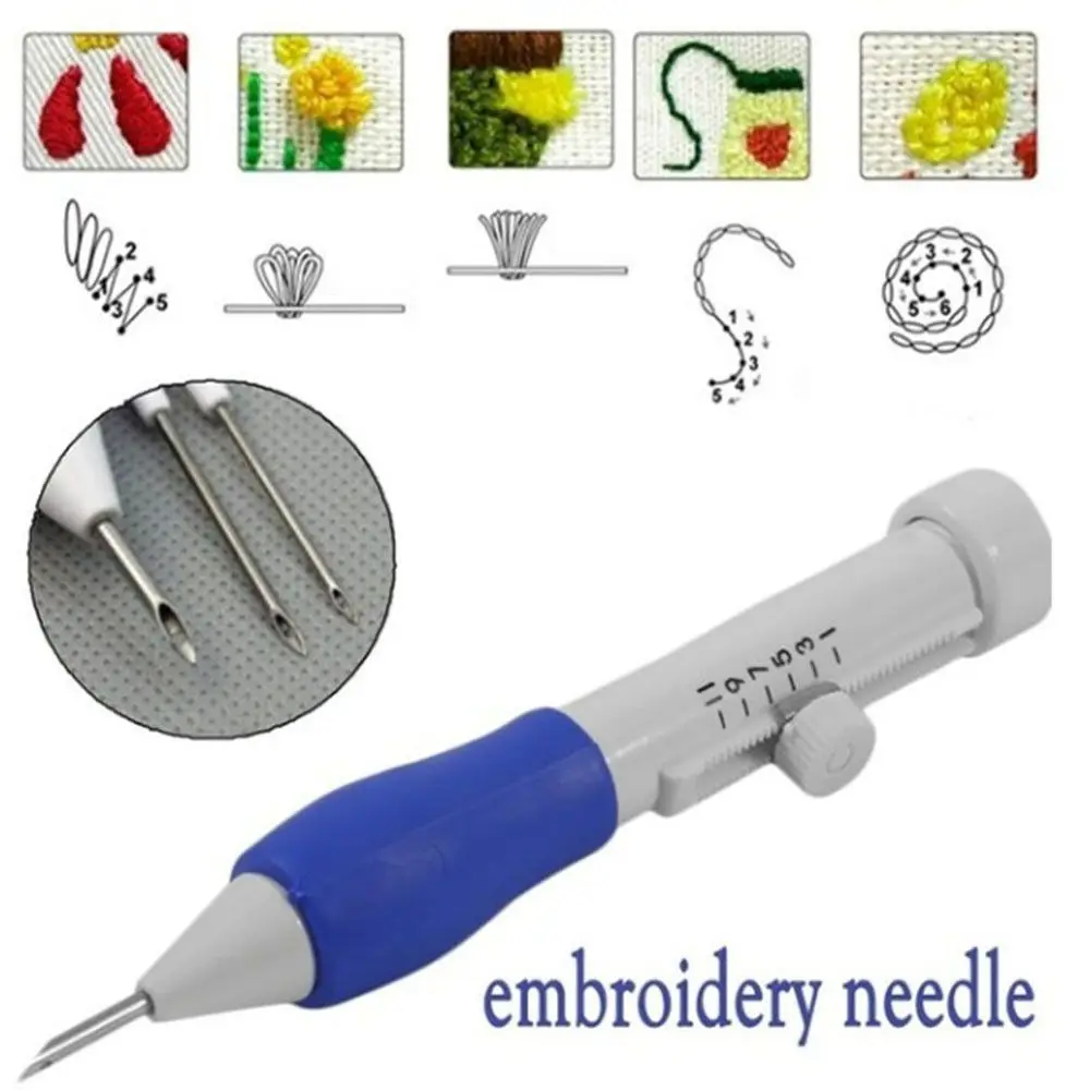 Interchangeable Punch Needle Set Thimble Crafts Pen Sewing Accessories